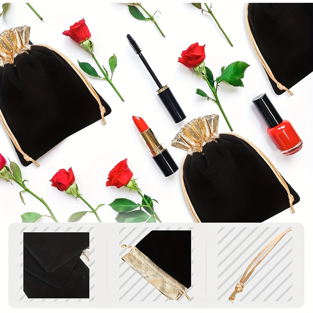 30pcs Custom Velvet Drawstring Gift Bags
